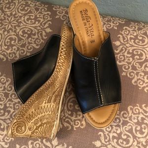 Bella Vita leather slides